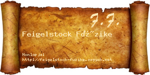 Feigelstock Füzike névjegykártya